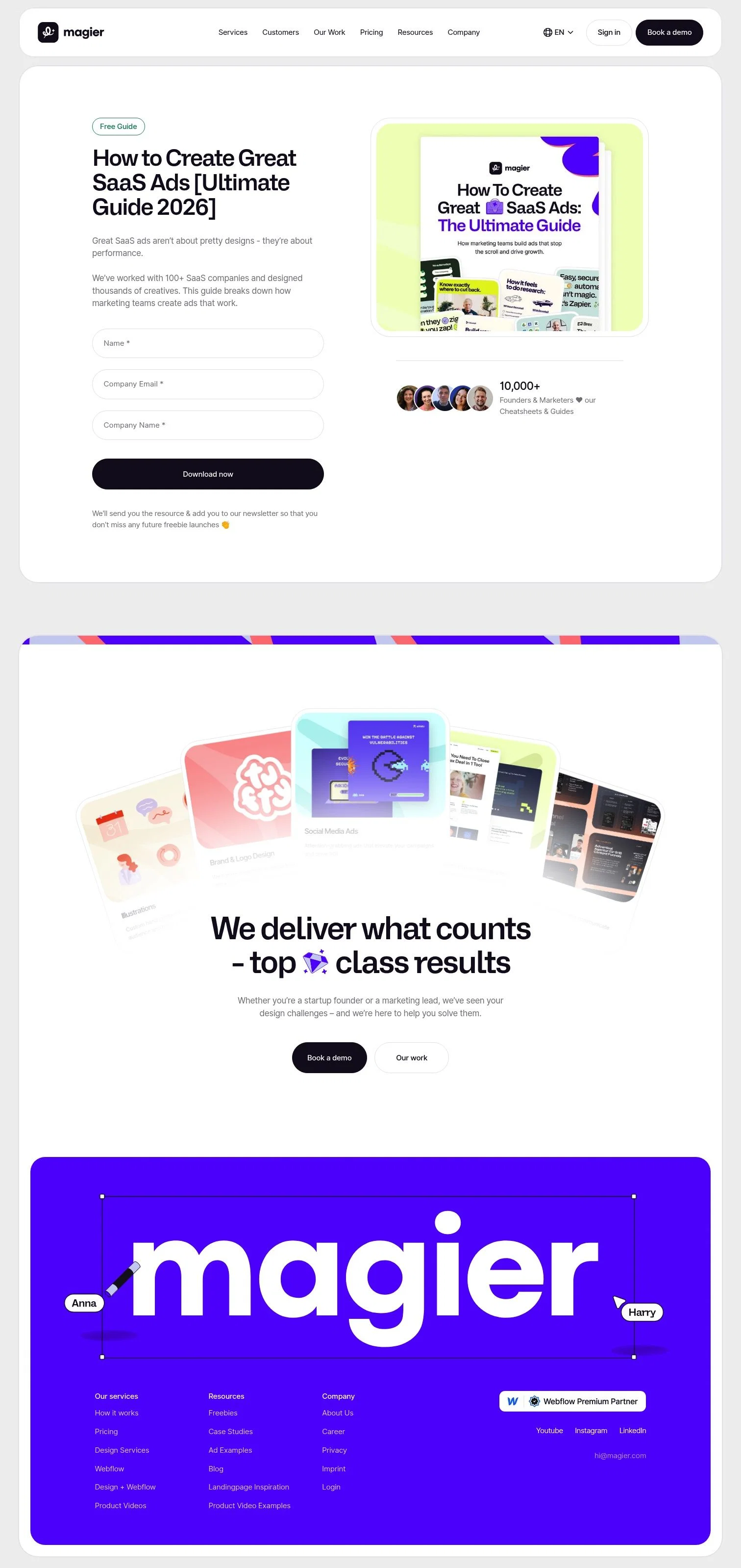 magier.com/resources/ultimate-guide-b2b-saas-ads on desktop