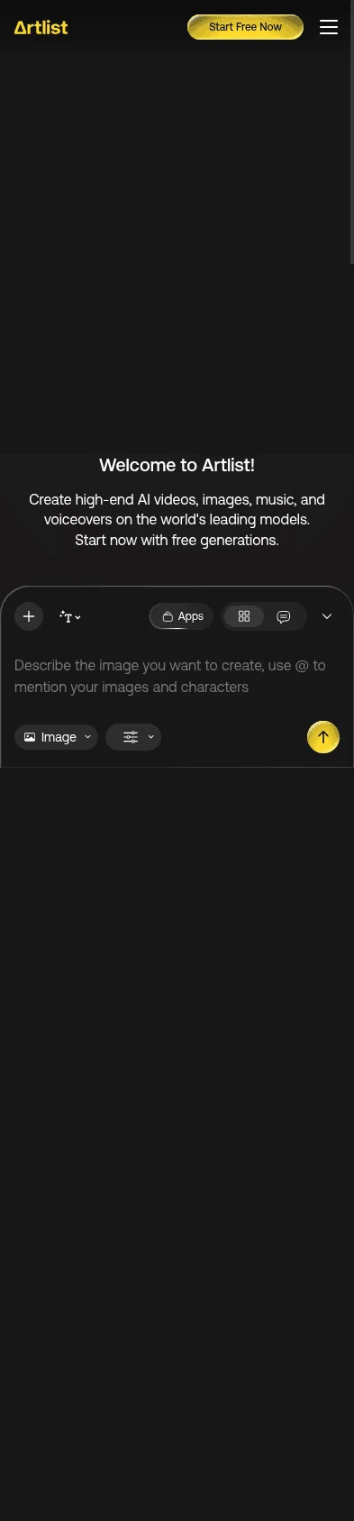 toolkit.artlist.io/new on mobile