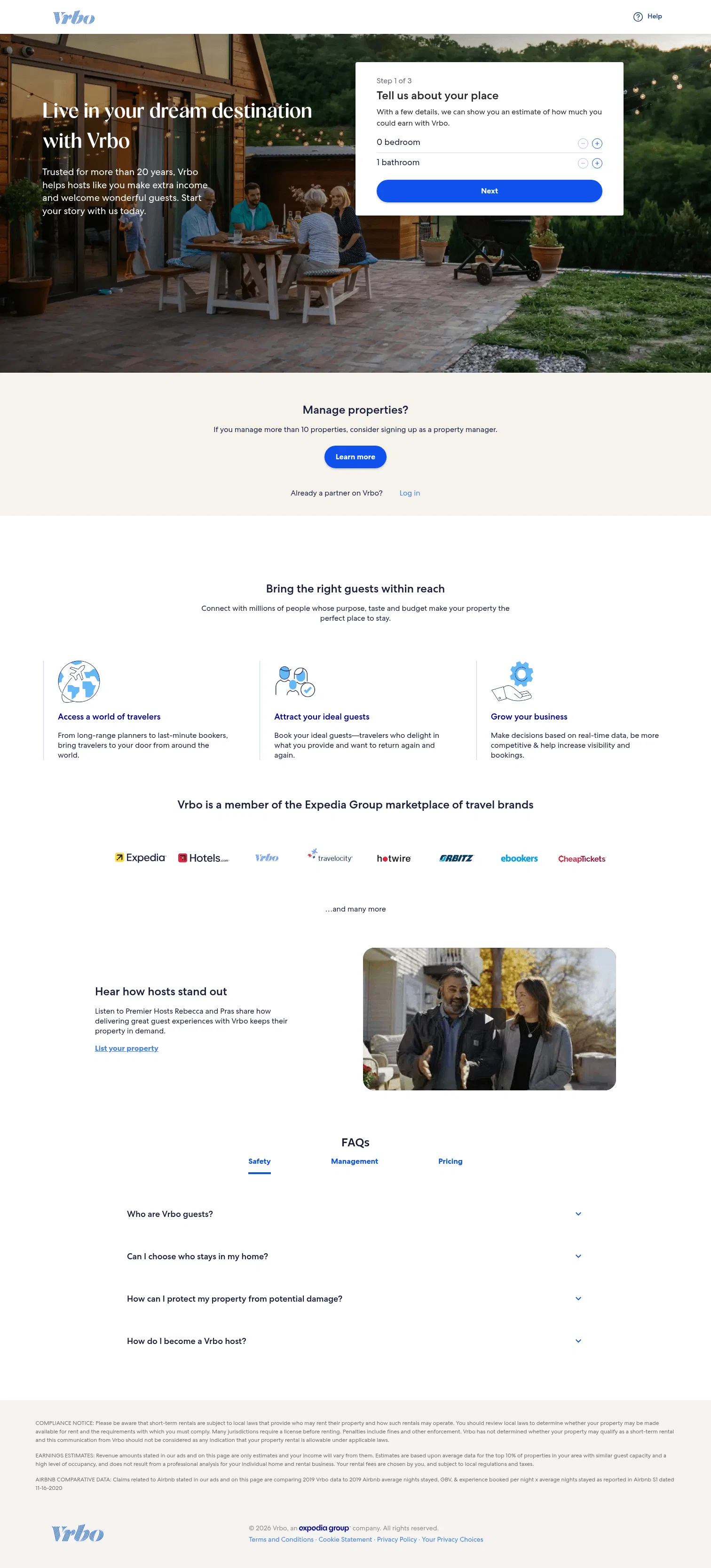 vrbo.com/list on desktop, full screenshot
