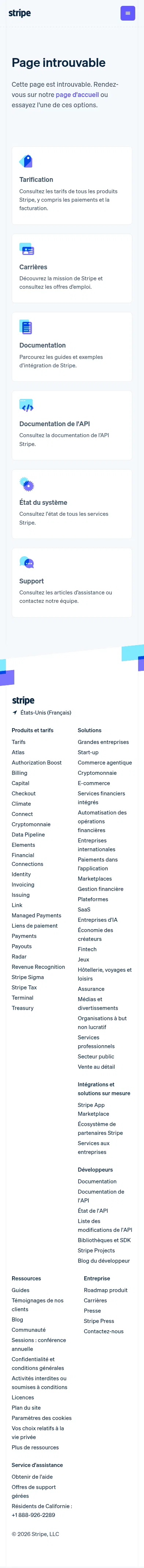 stripe.com/fr/stripe-data-pipeline on mobile, full screenshot