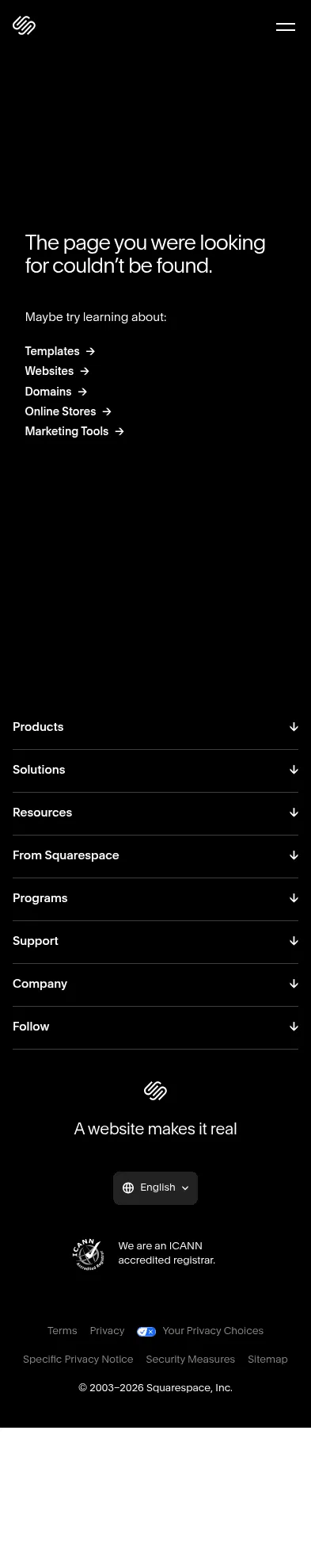 squarespace.com/go/build-a-website on mobile, full screenshot
