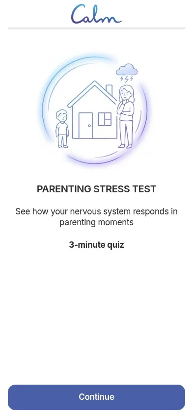 quiz.calm.com/calm-parenting-c49d3 on mobile, full screenshot