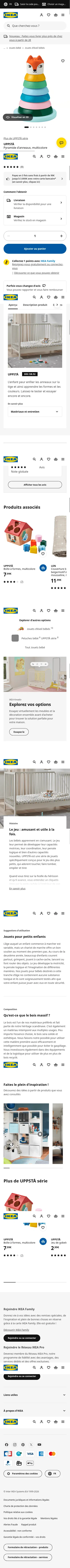 ikea.com/fr/fr/p/uppsta-pyramide-danneaux-multicolore-00513892 on mobile, full screenshot