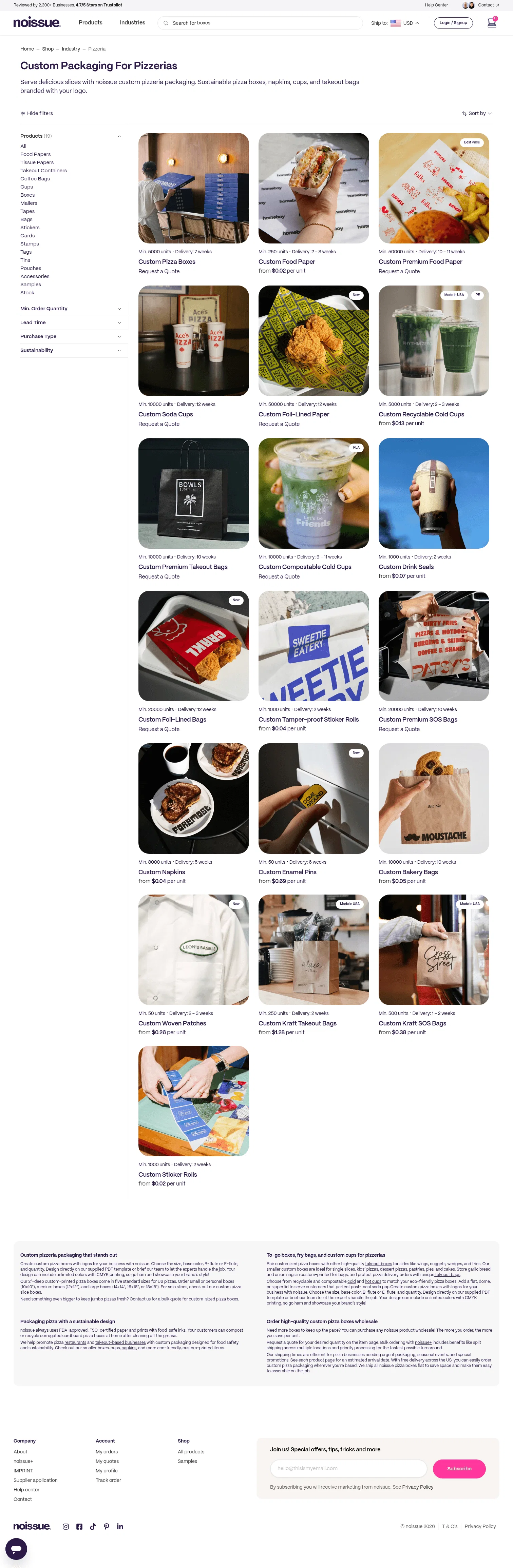 Noissue landing page