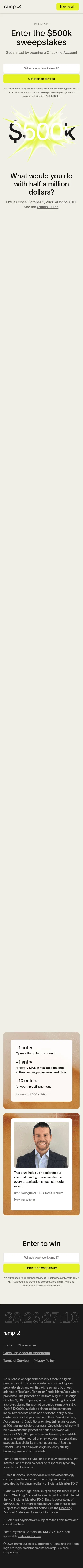 ramp.com/500k-banking-sweepstakes on mobile, full screenshot