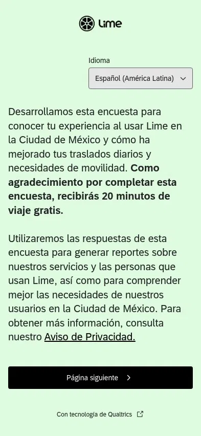 limebike.az1.qualtrics.com/jfe/form/SV_0vo7QeZN8hFtBgG on mobile, full screenshot