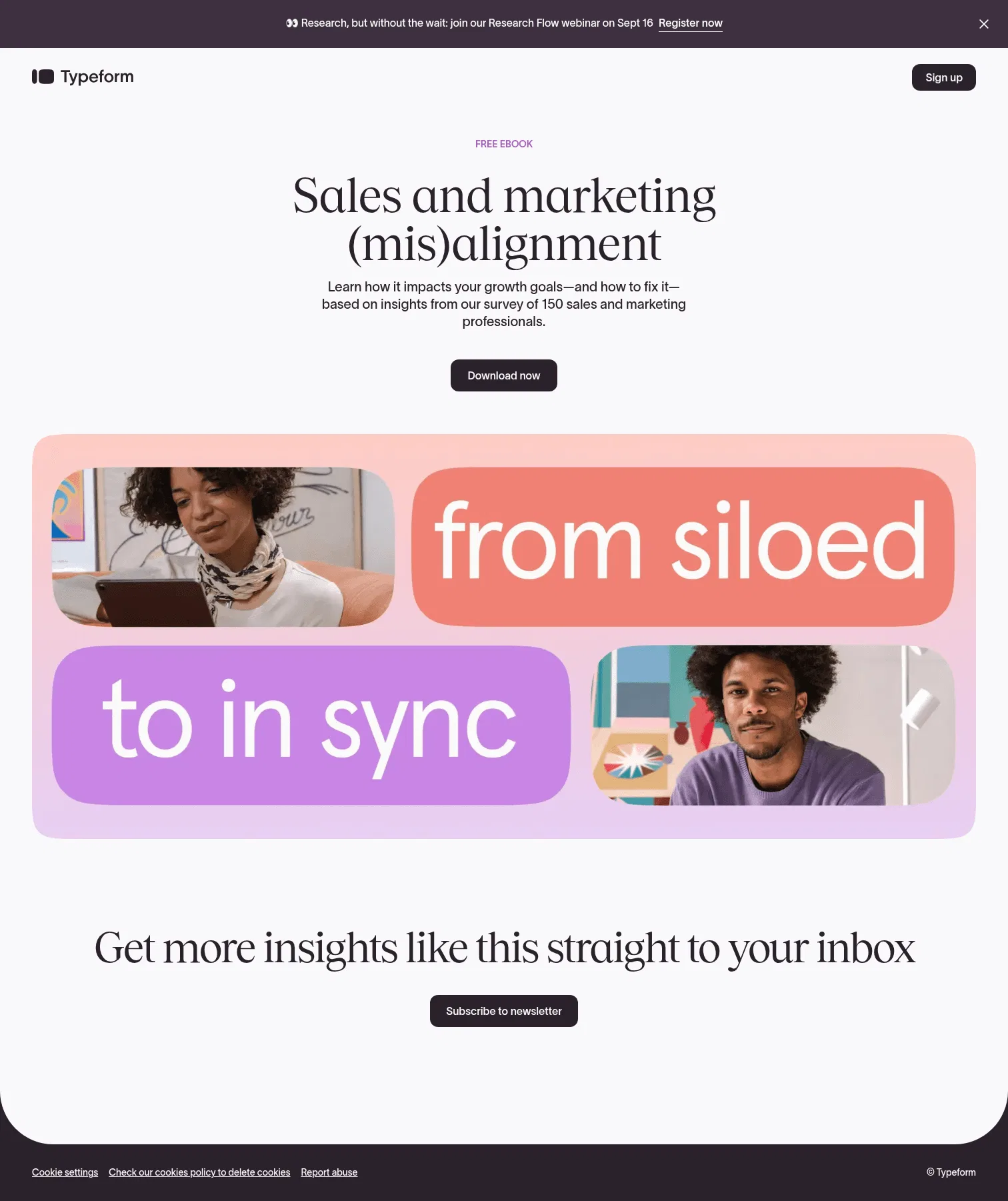 typeform.com/sales-marketing-alignment-ebook-2024 on desktop, full screenshot