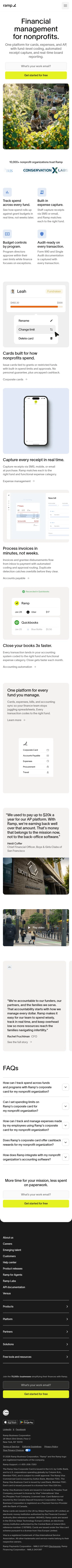 ramp.com/industry/nonprofits on mobile