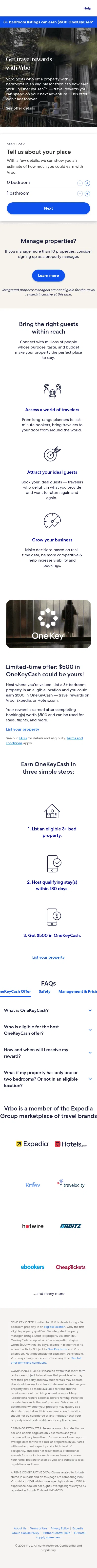 vrbo.com/en-us/list-one-key on mobile, full screenshot