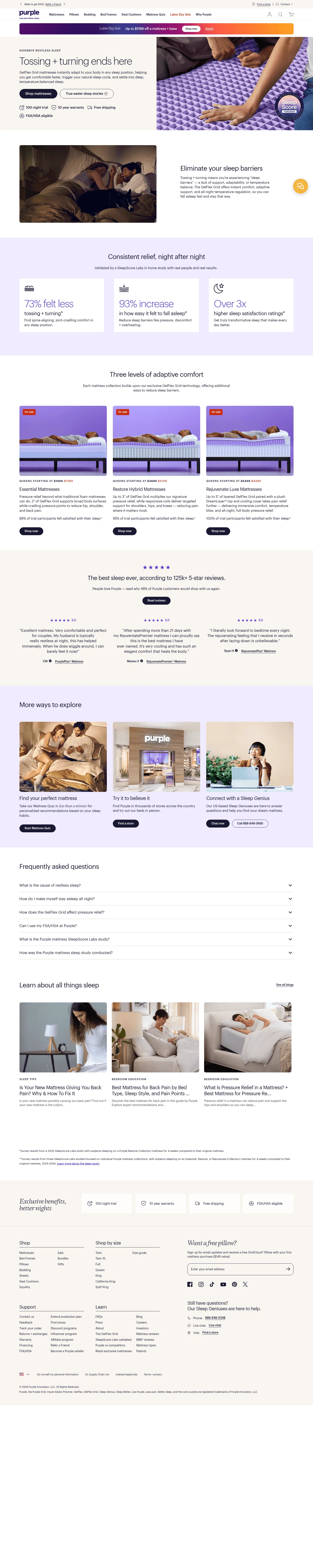 purple.com/sleep-easier-mattress on desktop