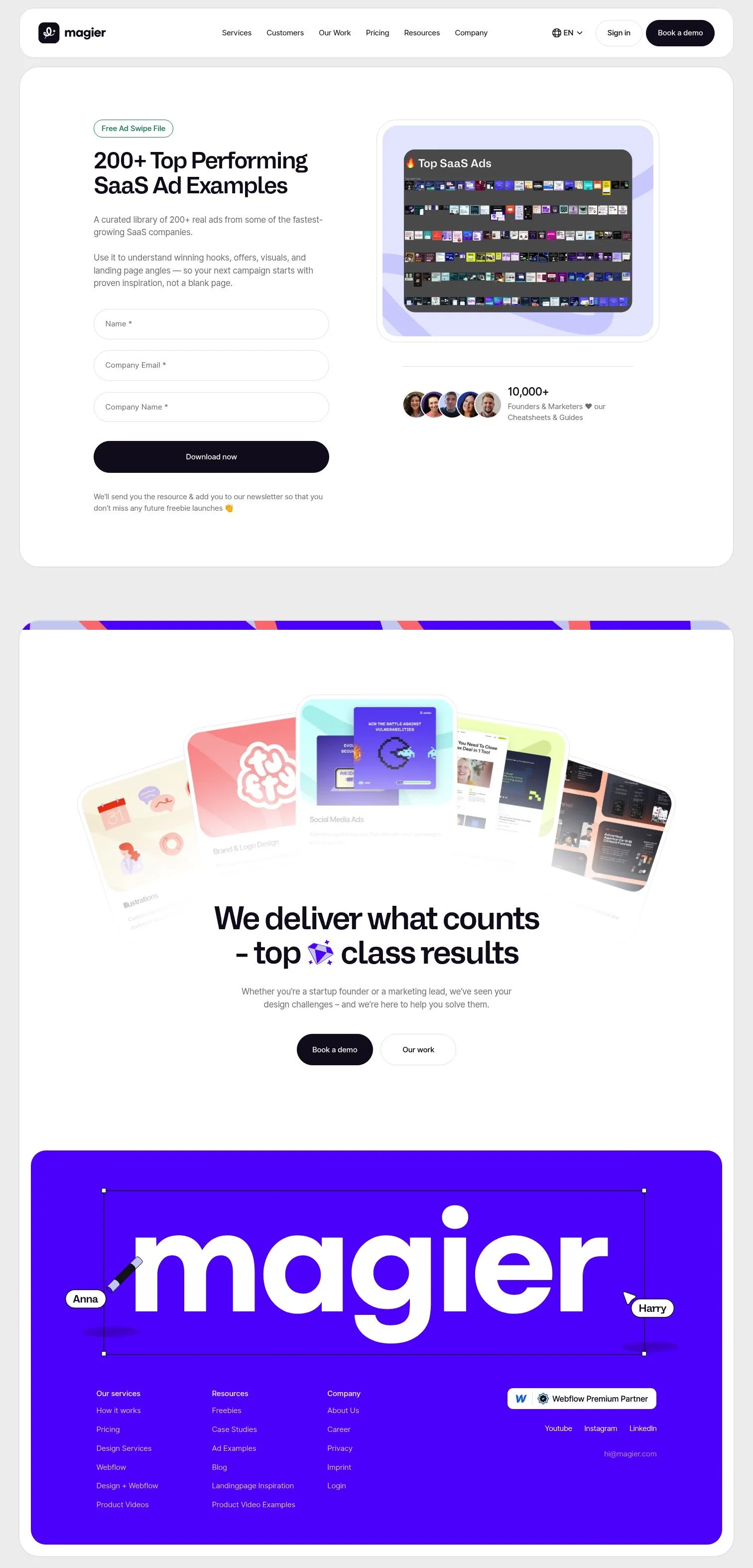 magier.com/resources/top-200-saas-ad-examples on desktop