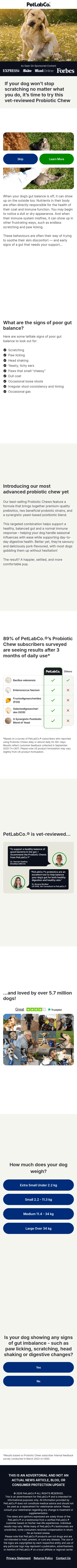 campaigns.petlabco.co.uk/pbc_prk_quiz_uk_scratch on mobile, full screenshot