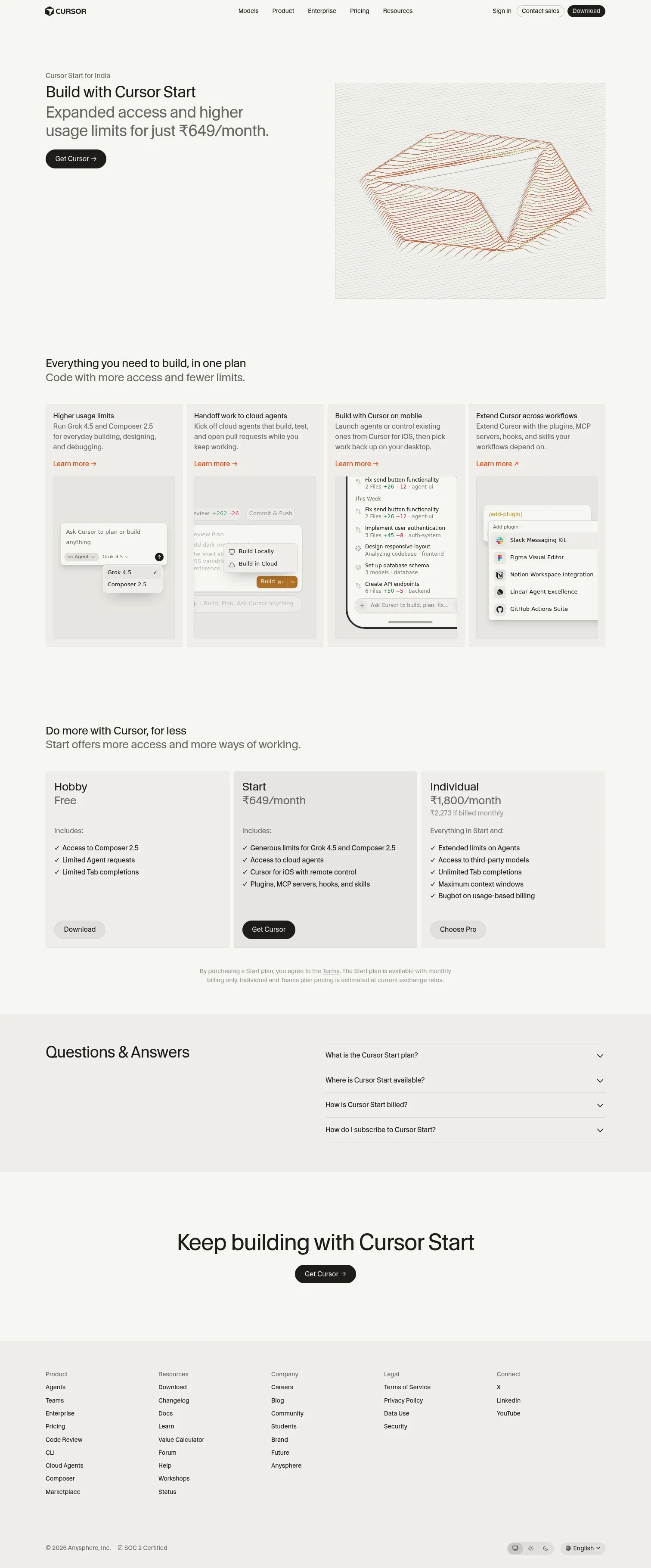 cursor.com/start on desktop