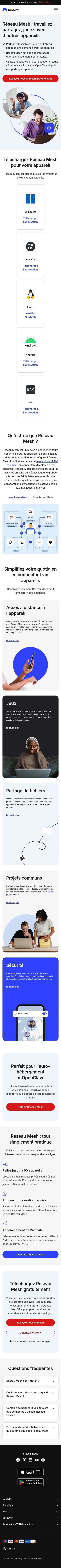 nordvpn.com/meshnet on mobile, full screenshot