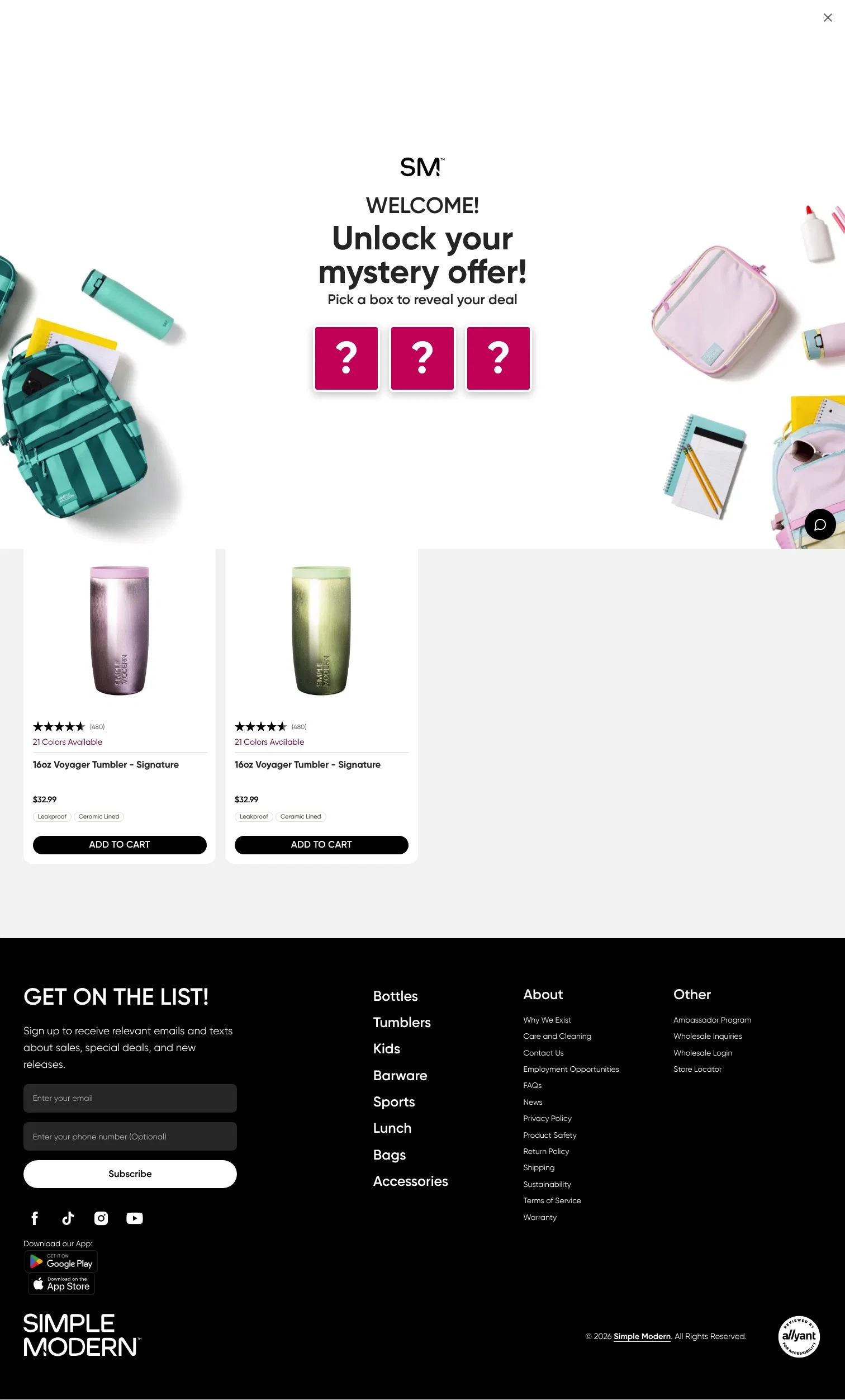 simplemodern.com/collections/cateye-collection on desktop