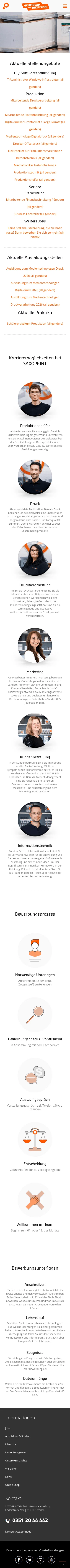 saxojobs.de/jobs on mobile