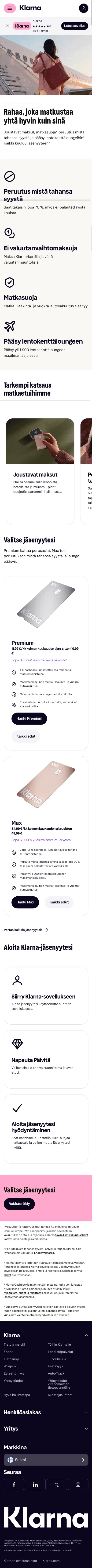 l.klarna.com/22XC/meta-travel-maria on mobile, full screenshot