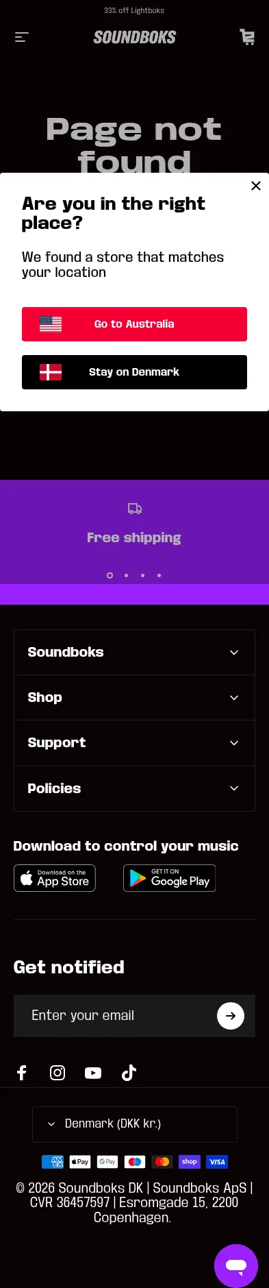 soundboks.dk/products/soundboks-go on mobile, full screenshot
