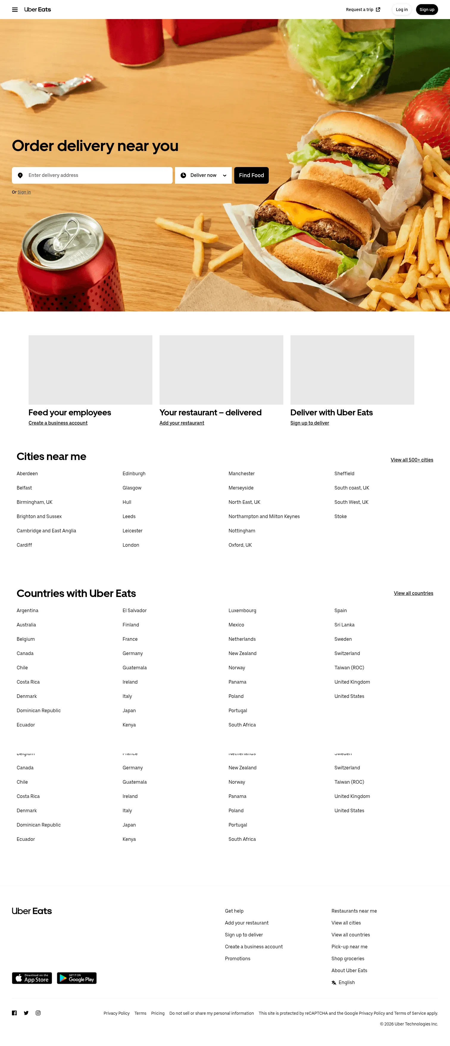 ubereats.com on desktop, full screenshot
