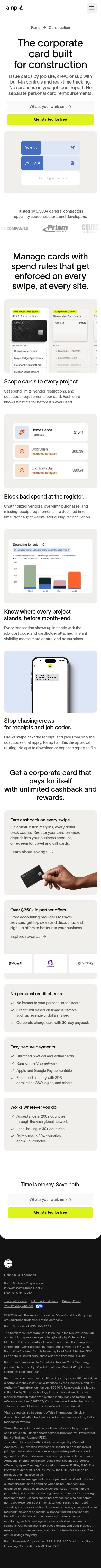 ramp.com/construction/corporate-cards on mobile
