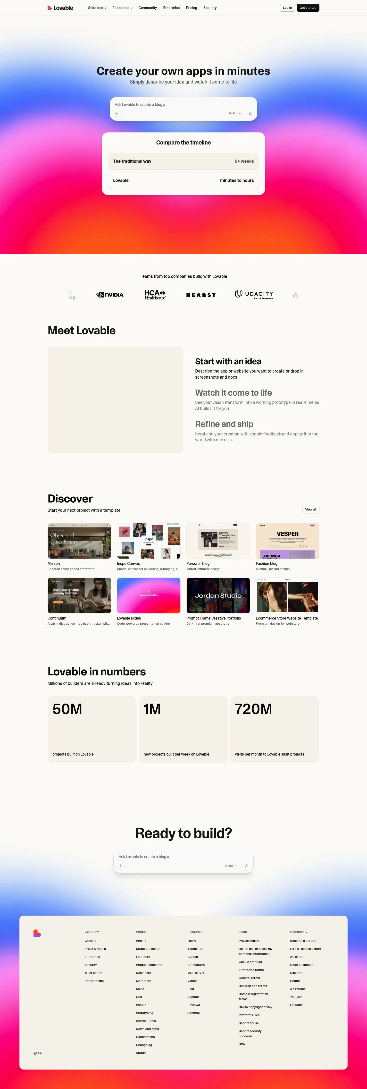 lovable.dev/meta-time on desktop, full screenshot