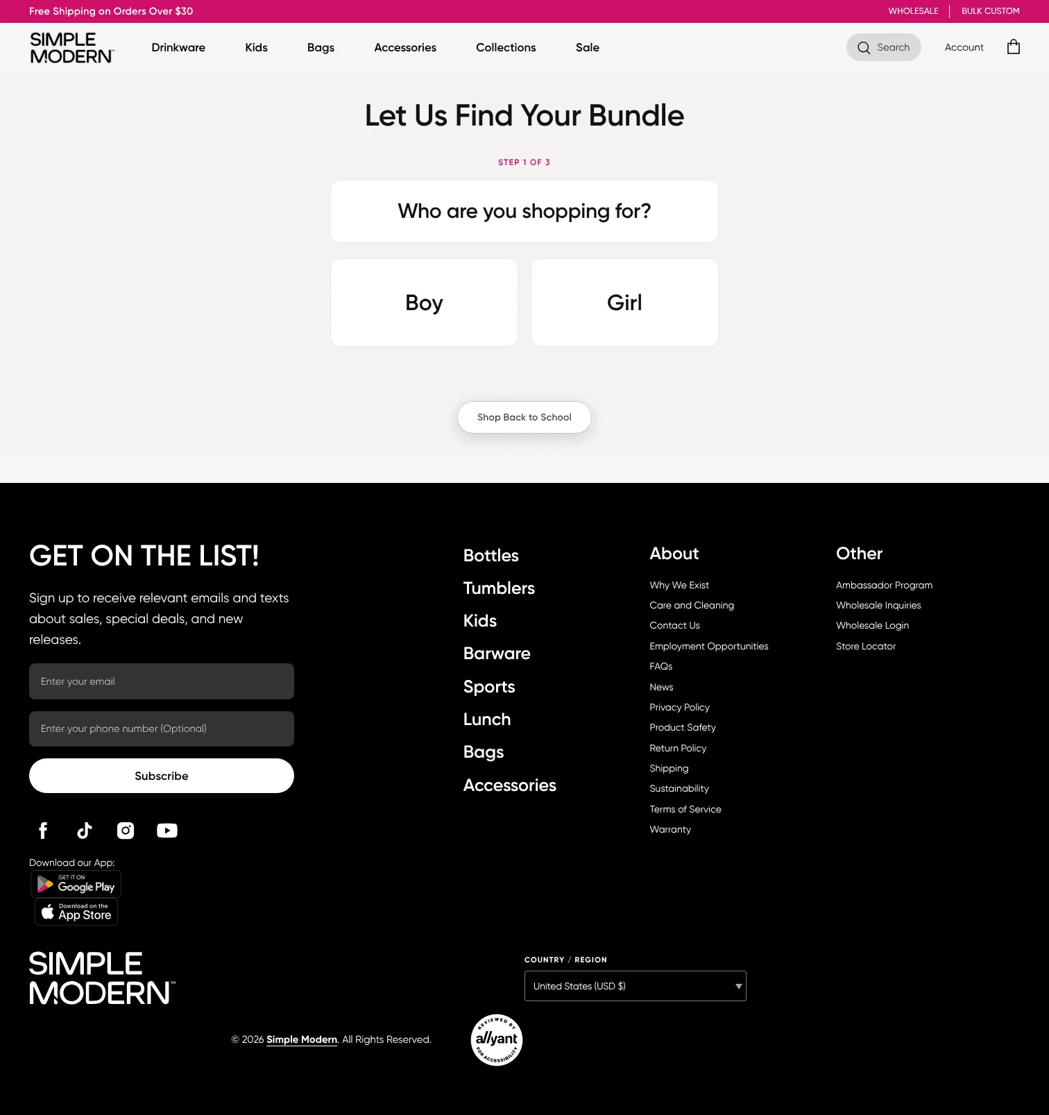 simplemodern.com/pages/build-your-bundle-quiz on desktop