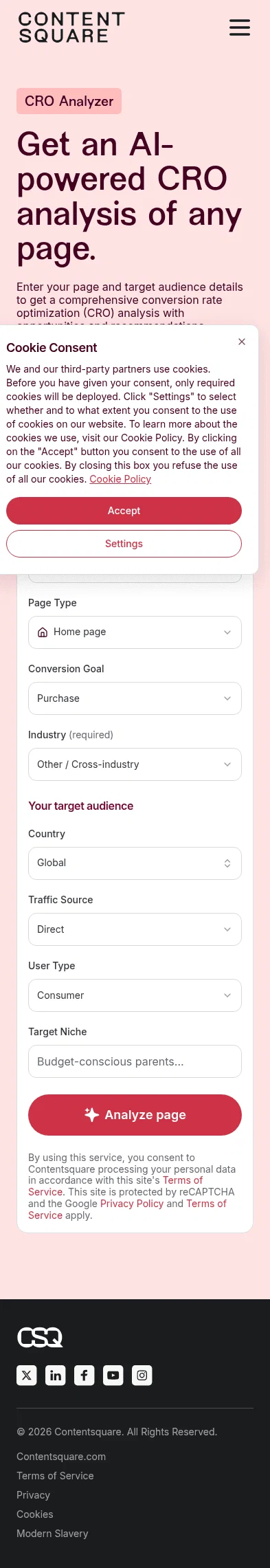 csq.ai/cro-analyzer on mobile