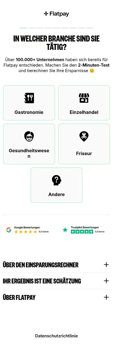 flow.flatpay.com/pl-de-flatpay-berechnen- on mobile, full screenshot