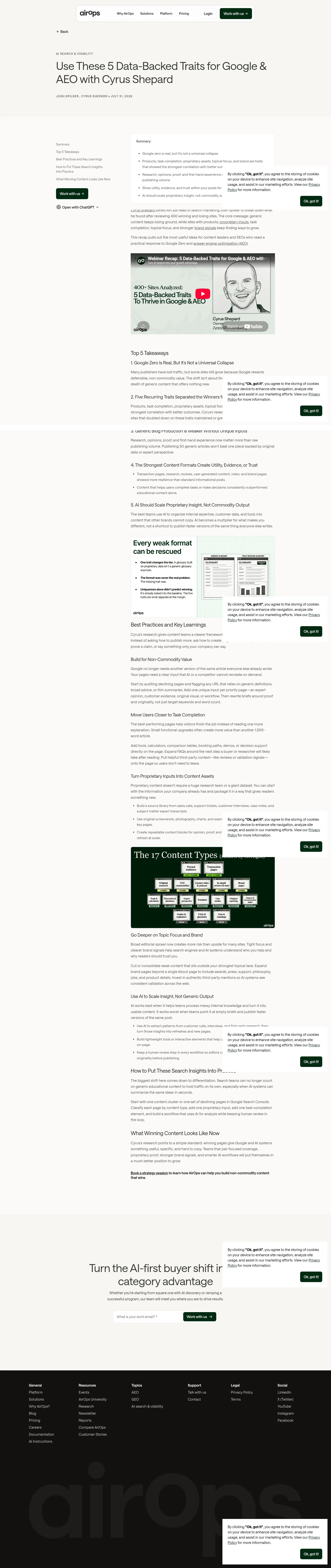 airops.com/events/data-backed-traits-sites-thriving-google-aeo-cyrus-shepard on desktop, full screenshot