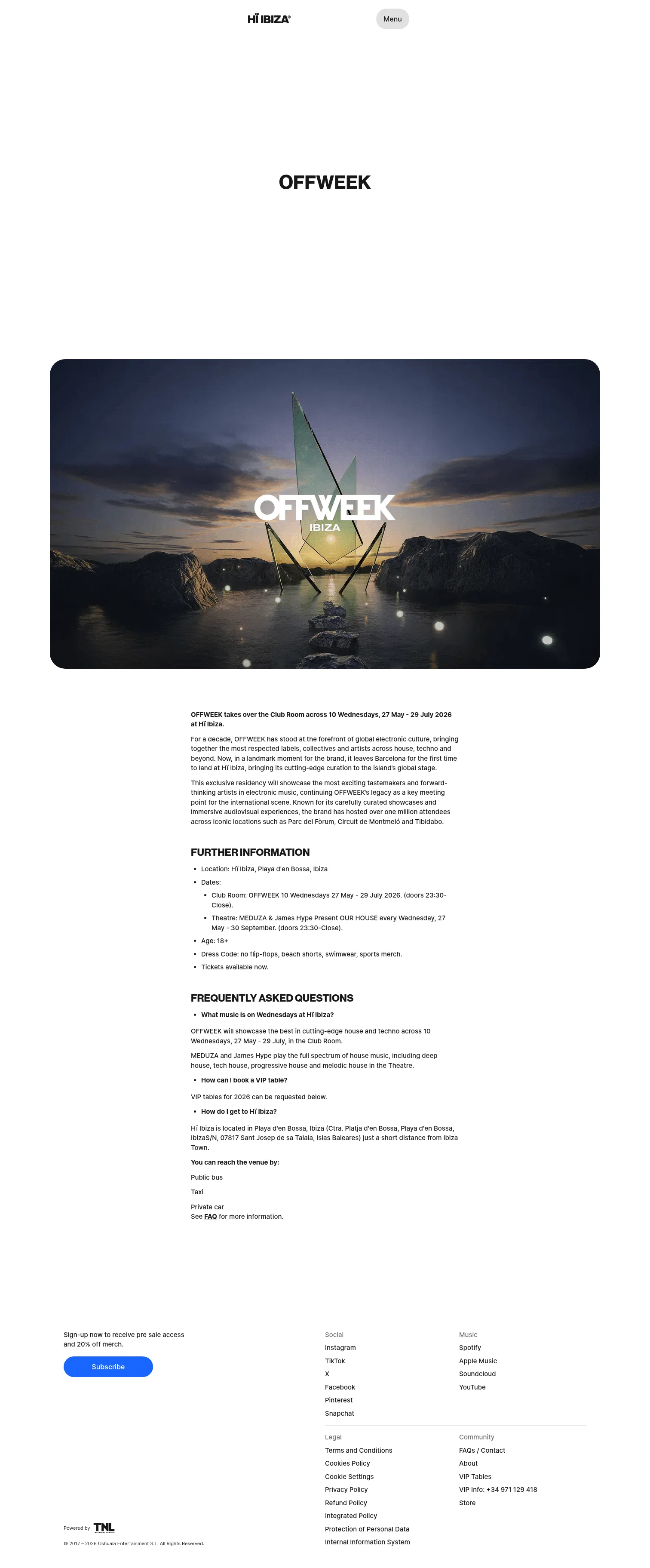 hiibiza.com/artists/2026/offweek on desktop