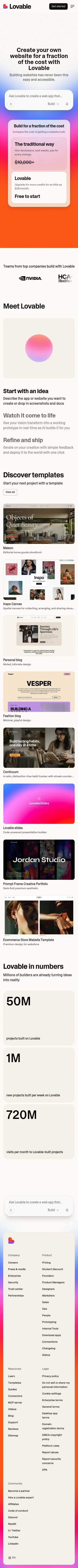 lovable.dev/meta-saving-resources on mobile, full screenshot