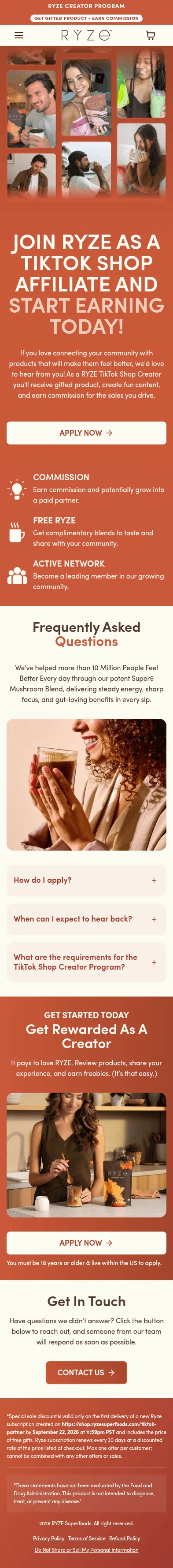 shop.ryzesuperfoods.com/tiktok-partner on mobile