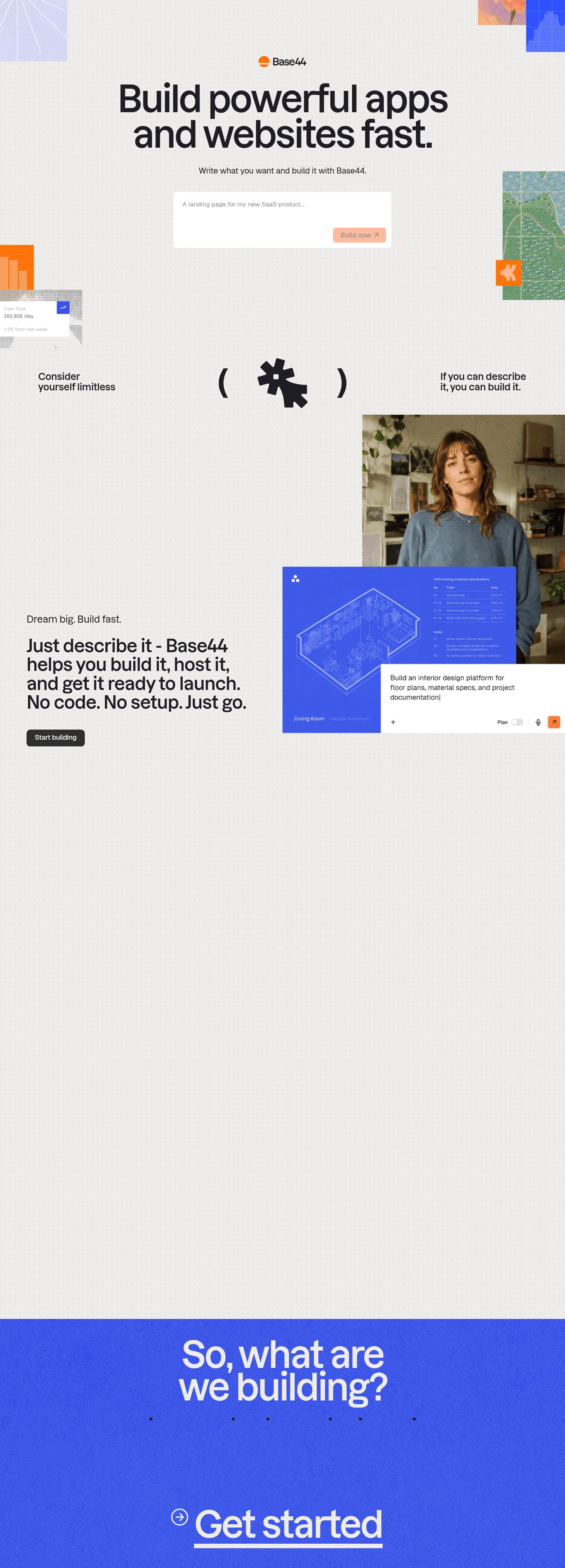 base44.com/lp-english on desktop, full screenshot