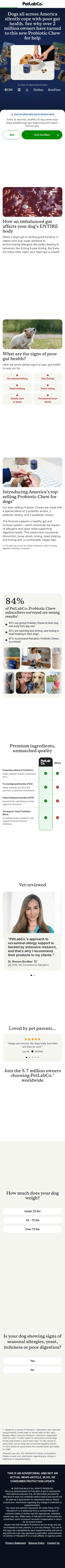 campaigns.thepetlabco.com/pbc_quizw_optexp_refr on mobile, full screenshot