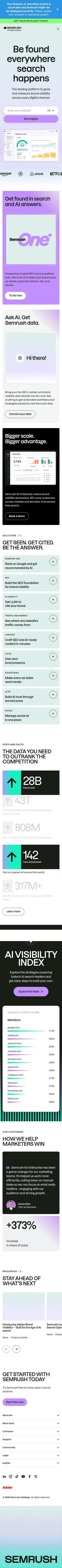 semrush.com on mobile