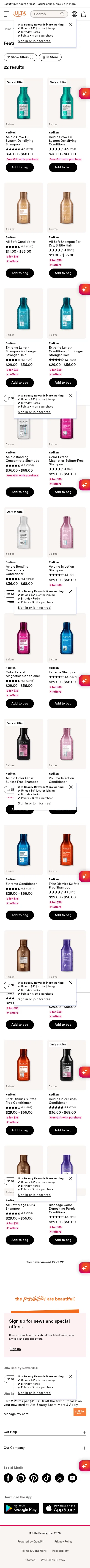 ulta.com/featured/redken-shampoos-conditioners-art1 on mobile