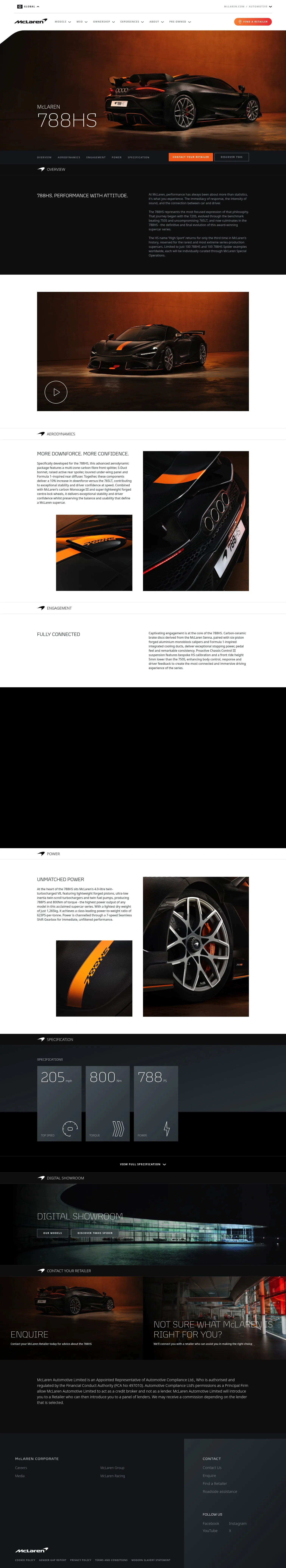 mclaren.com/cars/gl_en/788hs on desktop, full screenshot