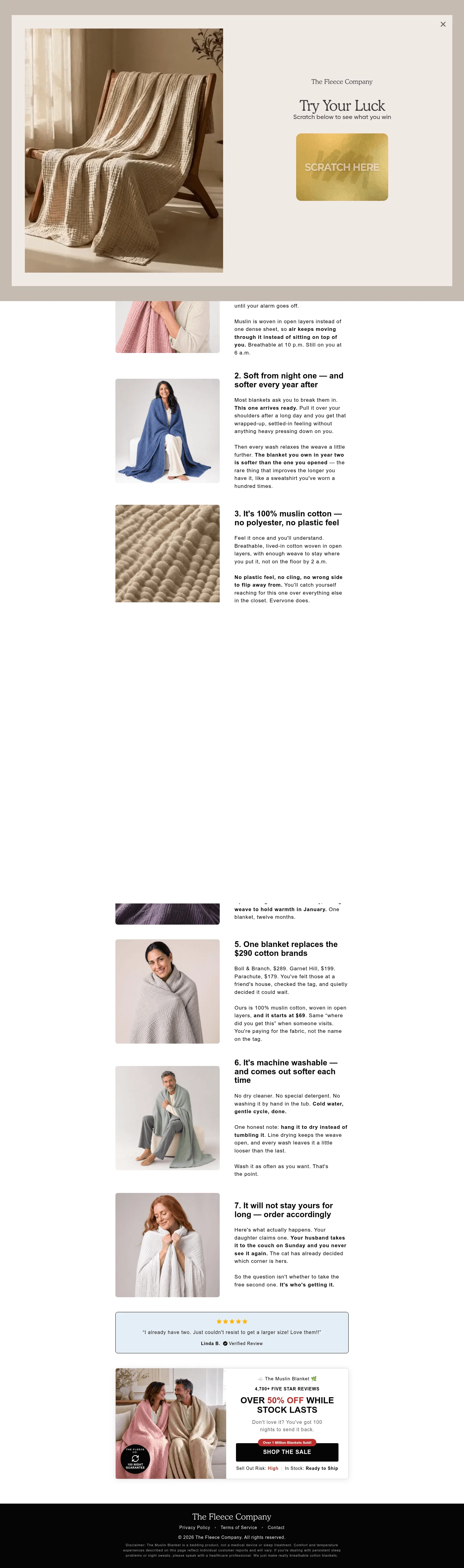 The Fleece Company landing page