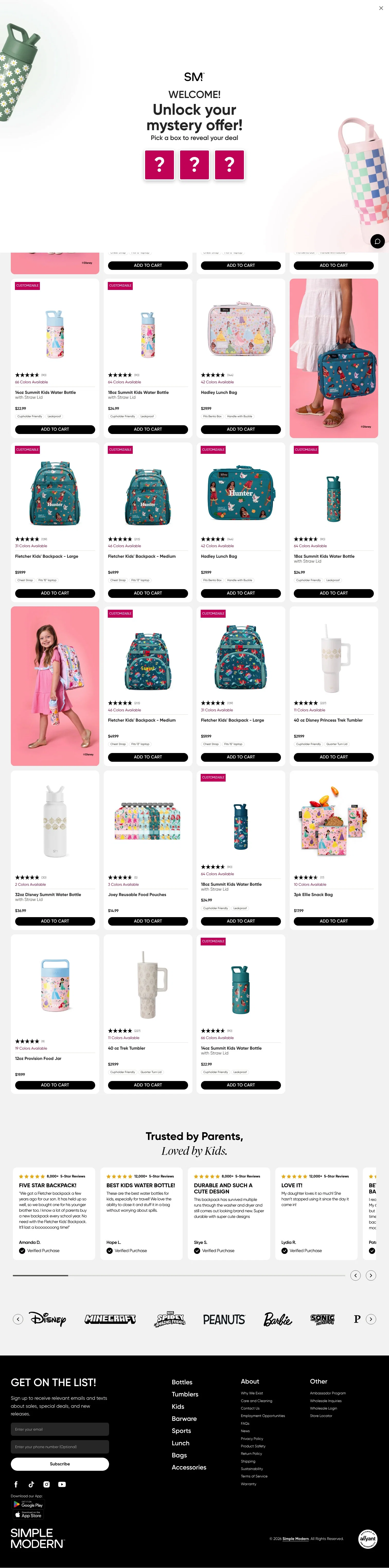 simplemodern.com/collections/disney-princesses on desktop
