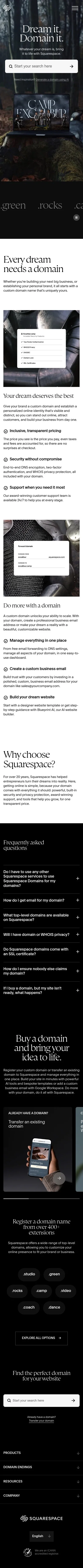 domains.squarespace.com/dream-it-domain-it on mobile