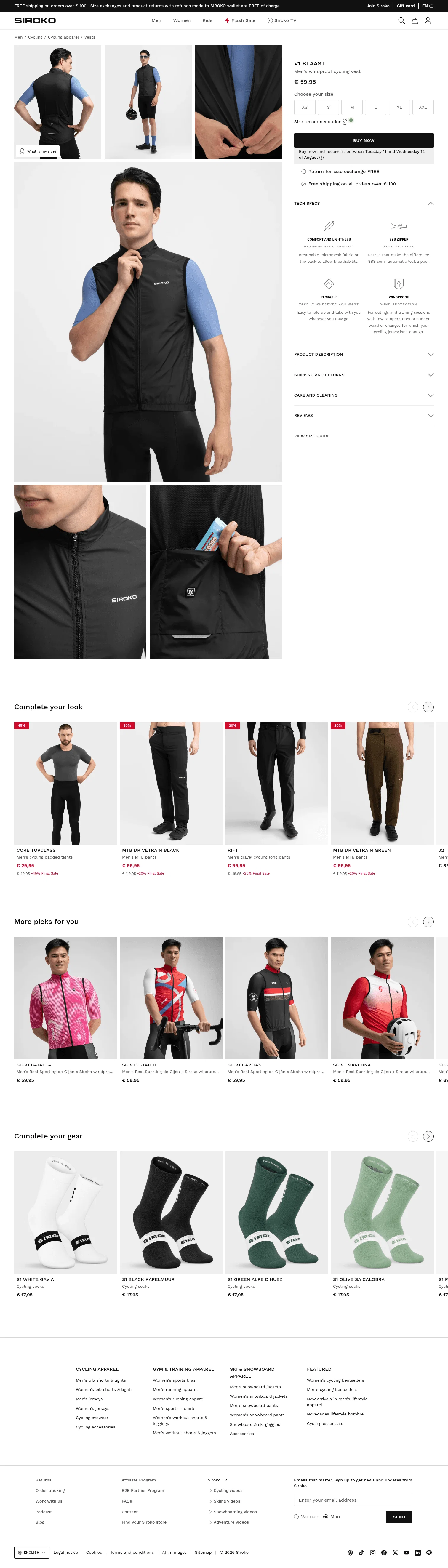 siroko.com/p/v1-blaast-cycling-vest-black on desktop