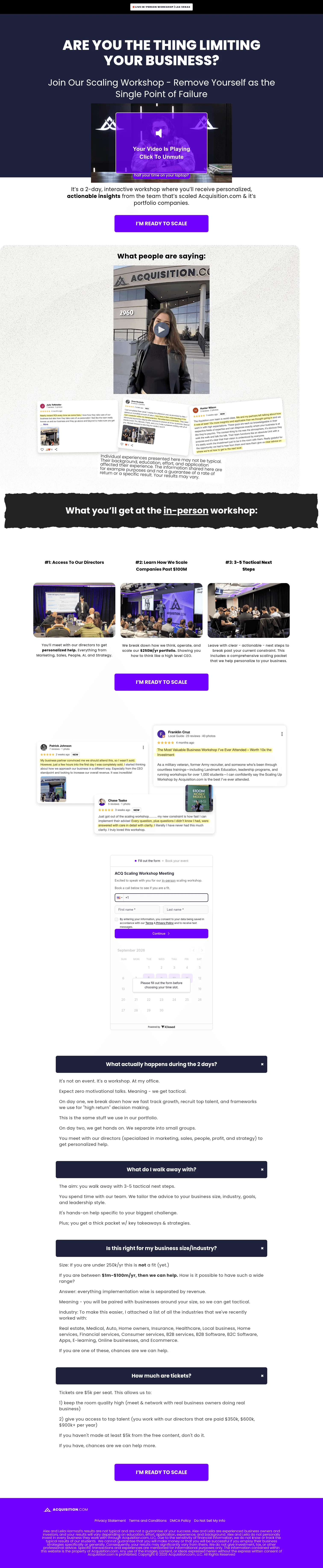 Acquisition.com landing page