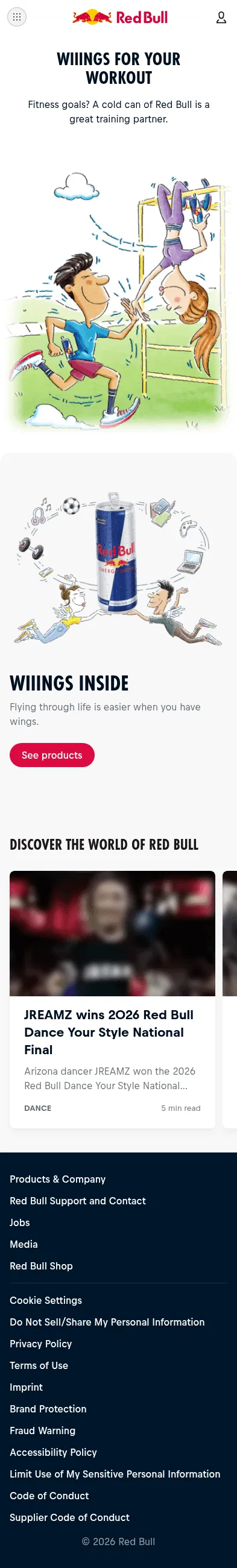 redbull.com/us-en/cartoons/baseball-fandom on mobile, full screenshot