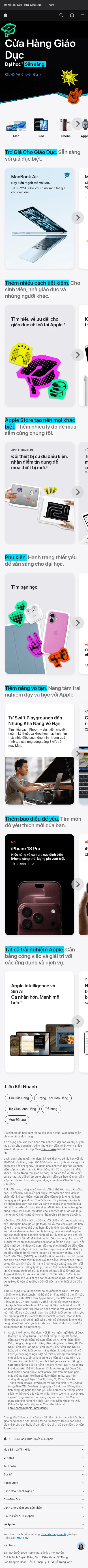apple.com/vn-edu/store on mobile