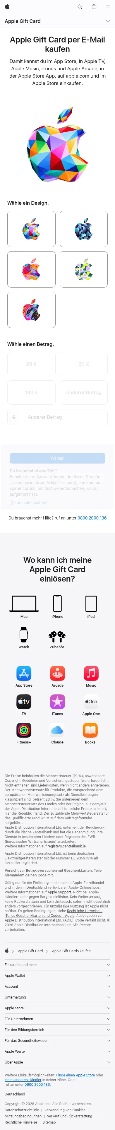 apple.com/de/shop/buy-giftcard/giftcard on mobile
