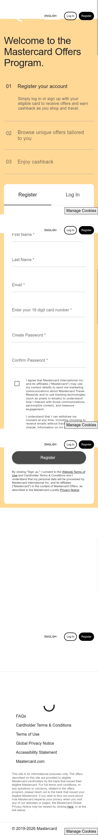 mtr.mastercardservices.com/en-US/register on mobile, full screenshot