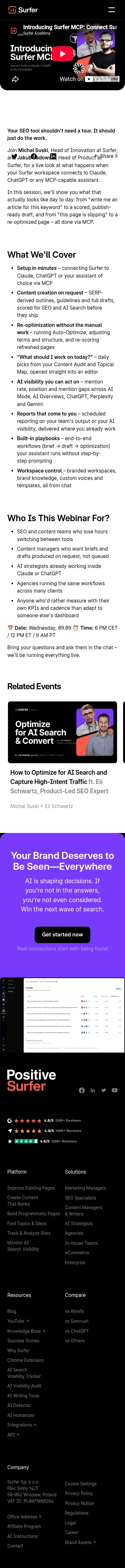 surferseo.com/events/introducing-surfer-mcp on mobile