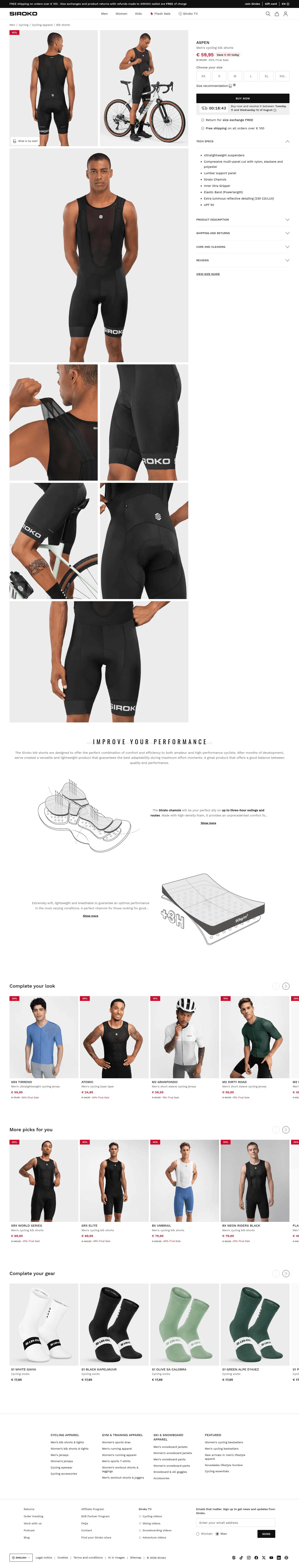 siroko.com/p/aspen-cycling-bib-shorts-men on desktop