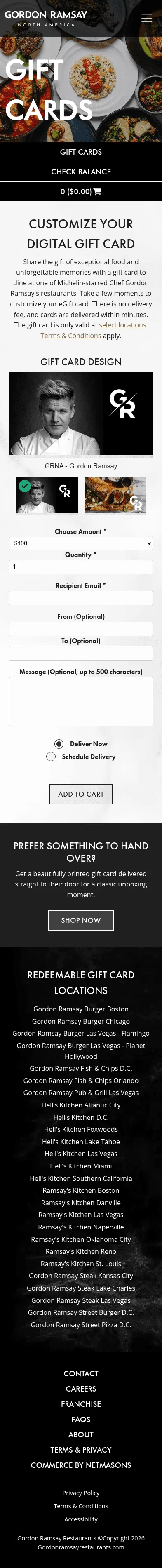 gordonramsay.securetree.com/egift-card on mobile, full screenshot