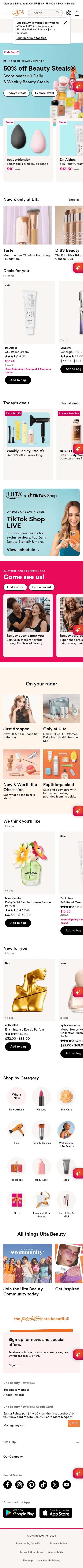 ulta.com on mobile